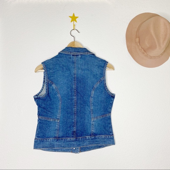 Vintage 90’s Mini Cropped Denim Vest - Picture 6 of 6
